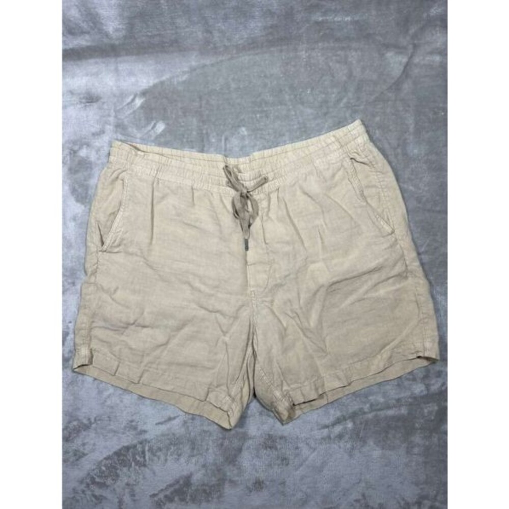 Polo Ralph Lauren Linen Shorts Men's XL Khaki Drawstring Classic Preppy